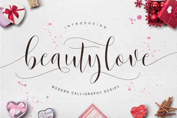 Beautylove: A Modern Script Typeface for Editorial Design