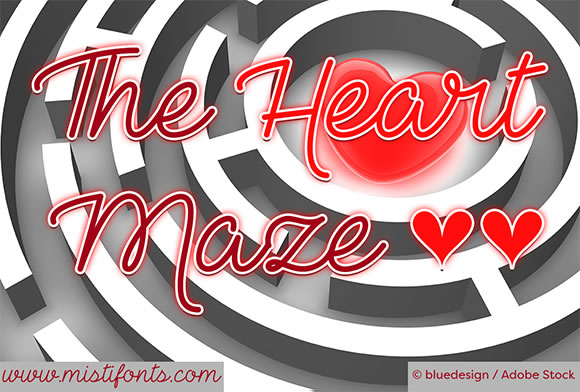 The Heart Maze: A Versatile Script Font for Crafters